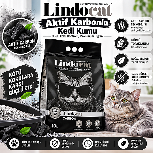 Aktif Karbon Kedi Kumu 10 LT