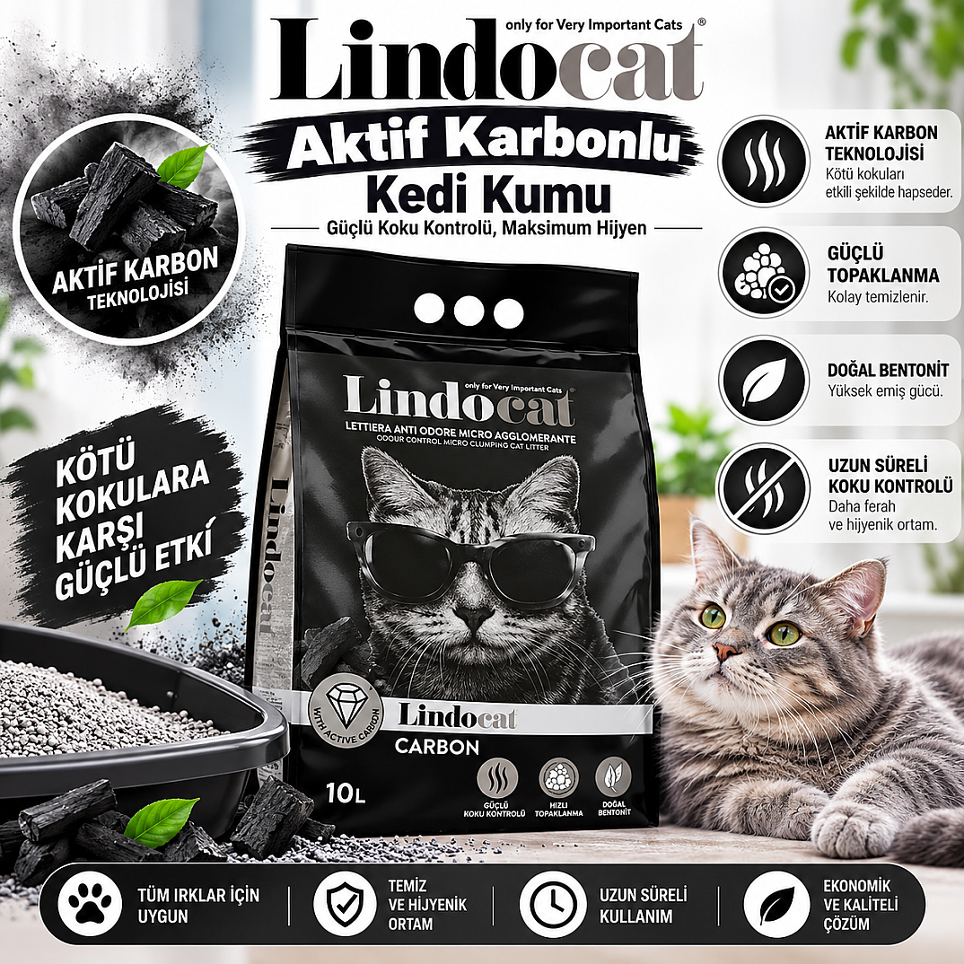 Aktif Karbon Kedi Kumu 10 LT - 1