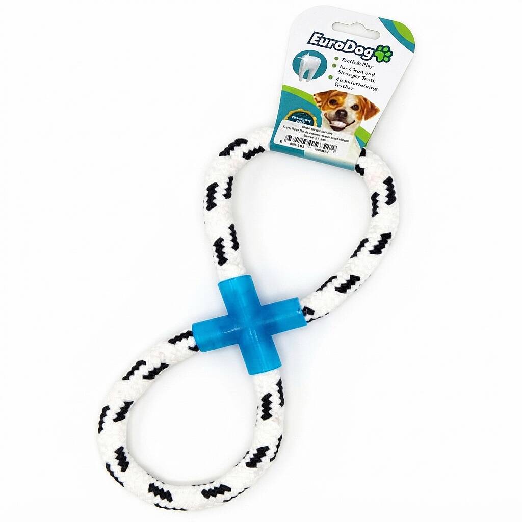 Diş İpi Halka Sekiz Şekil Mavi Beyaz 25 CM - 1