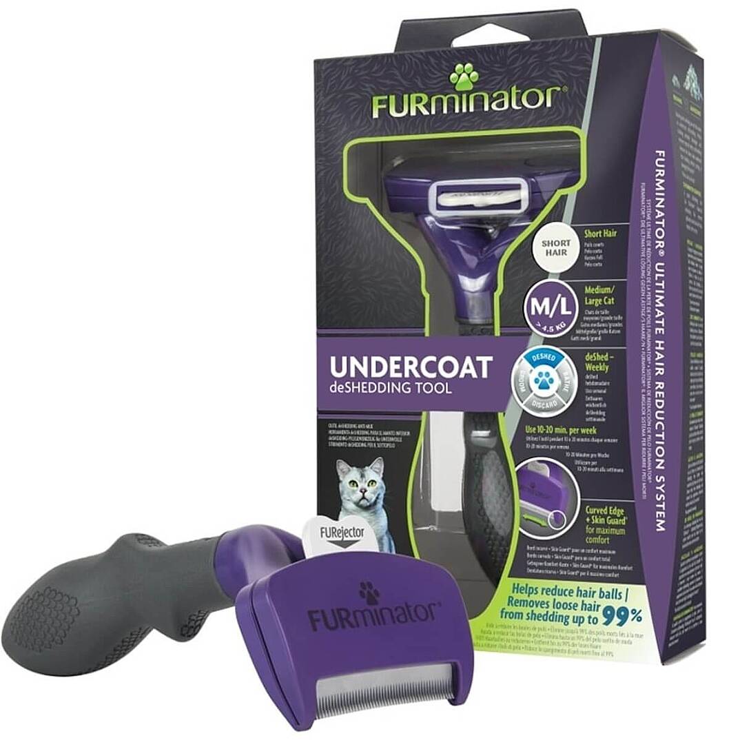 Furminator Kısa Tüylü Kedi Tarağı [M/L] - 1