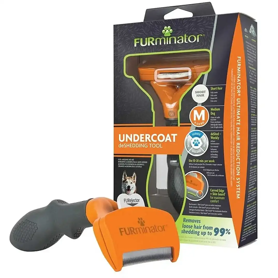 Furminator Orta Irk Kısa Tüylü Köpek Tarağı [M] - 1
