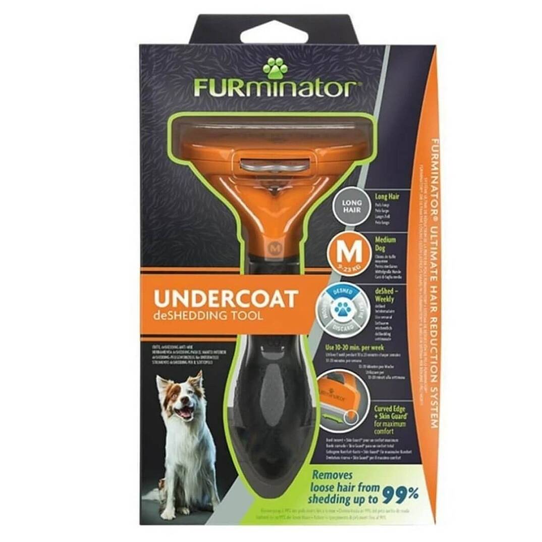 Furminator Orta Irk Uzun Tüylü Köpek Tarağı [M] - 1