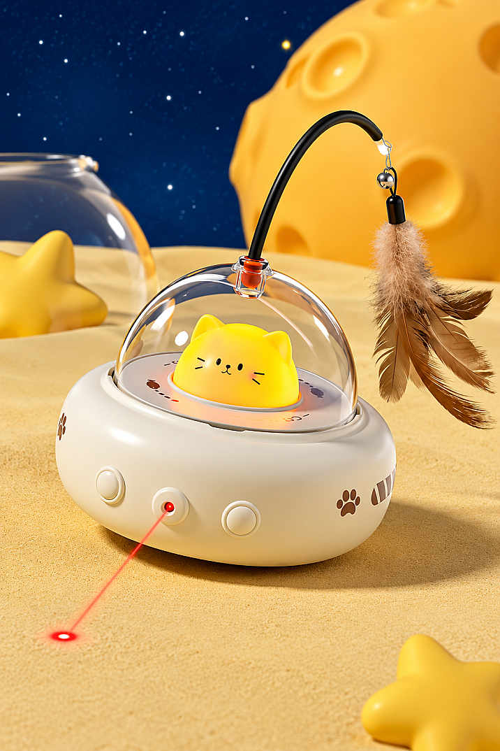 Hareketli Sensörlü Lazer Kedi Oyuncağı - 1