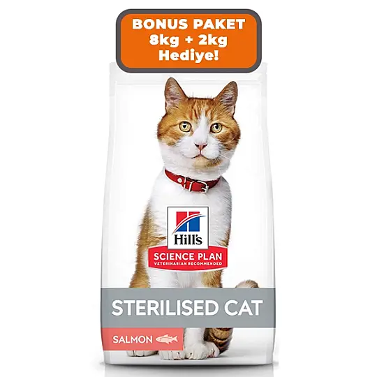 Hills Kısırlaştırılmış Somonlu Kedi Maması 10 KG