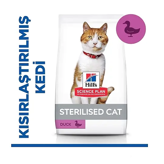 Hills Ördek Etli Kısırlaştırılmış Yetişkin Kedi Maması 1,5 KG