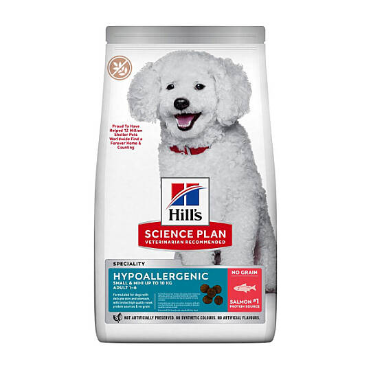 Hill's SCIENCE PLAN Hipoalerjenik Somonlu Küçük Irk Tahılsız Yetişkin Köpek Maması 1,5 KG