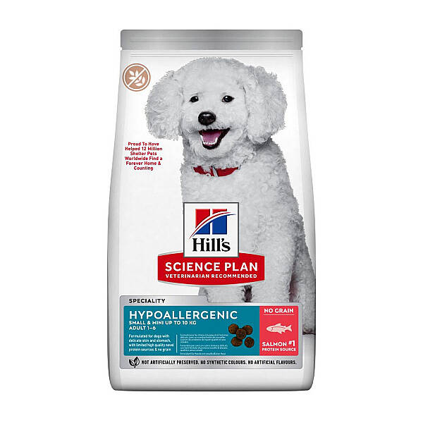 Hill's SCIENCE PLAN Hipoalerjenik Somonlu Küçük Irk Tahılsız Yetişkin Köpek Maması 1,5 KG - 1