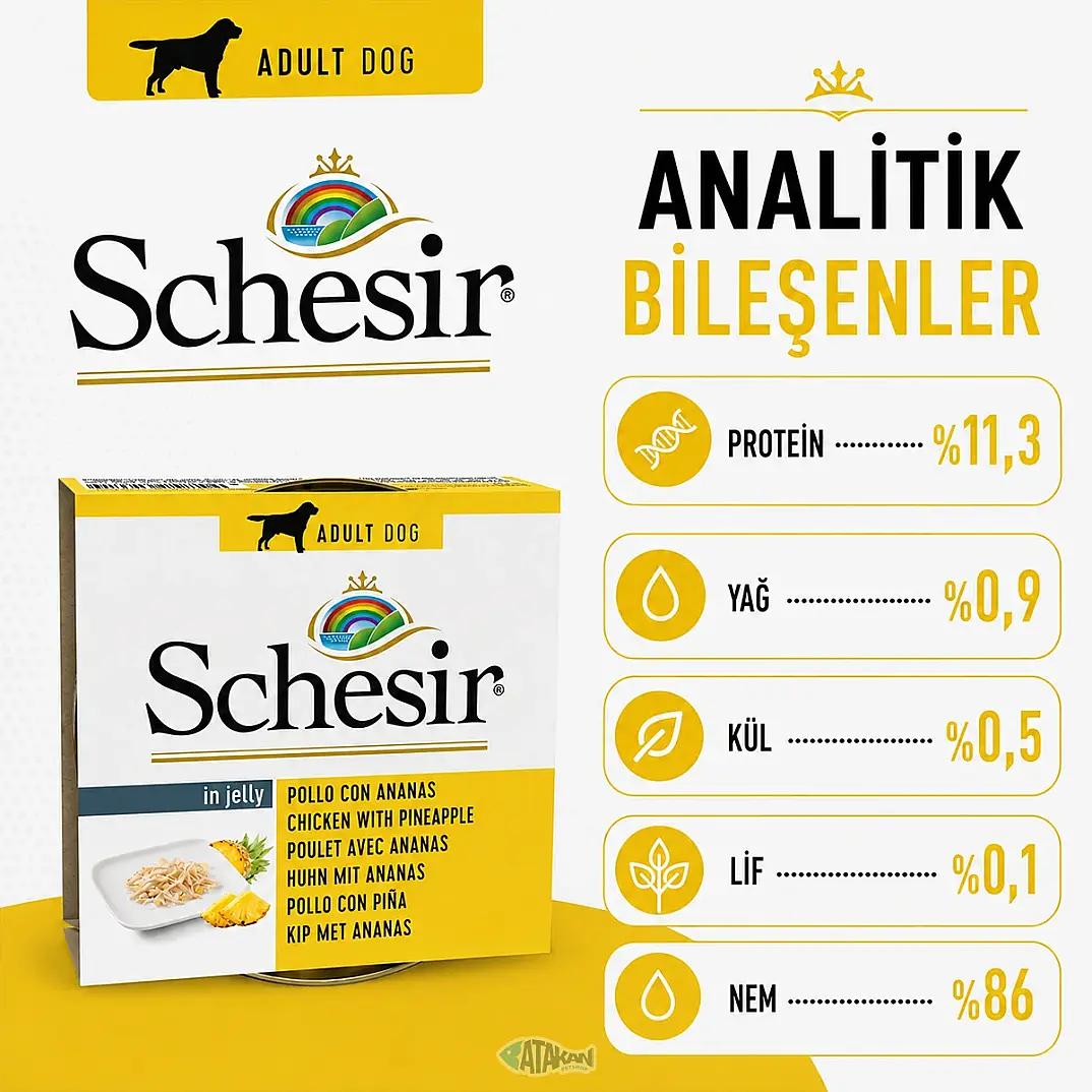 Jelly Tavuk ve Ananas Jöle İçinde Yetişkin Köpek Konservesi 150 GR - 3