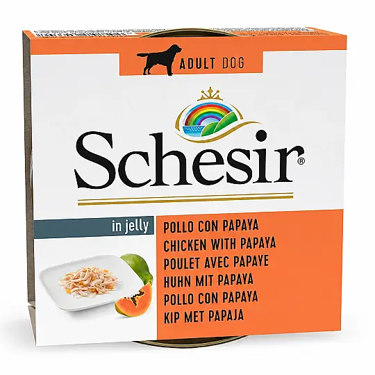 Jelly Tavuk ve Papaya Jöle İçinde Yetişkin Köpek Konservesi 150 GR