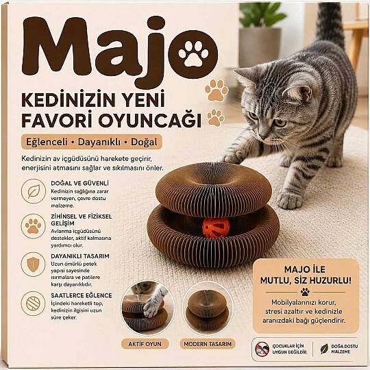 Karton Tırmalama Yuvarlak Eko