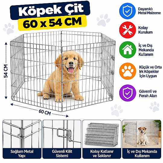 Köpek Çit 60 x 54 CM