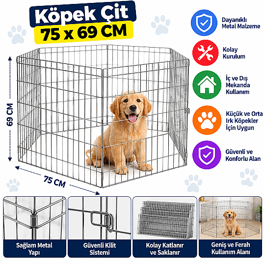 Köpek Çit 75 x 69 CM