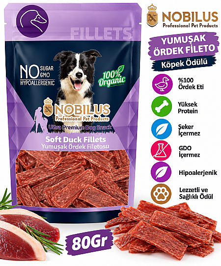 Yumuşak Ördek Etli Fileto Köpek Ödül Maması 80 GR