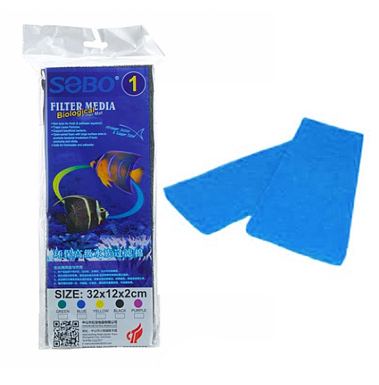 Sobo Biyolojik Filtre Süngeri 32x12x2 Mavi