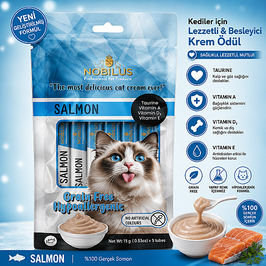 Somonlu Kedi Krema Ödülü 5x15 GR 12 Adet