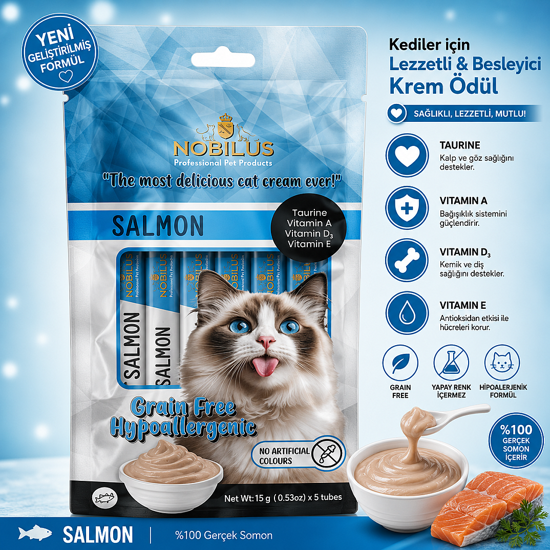 Somonlu Kedi Krema Ödülü 5x15 GR 12 Adet - 1