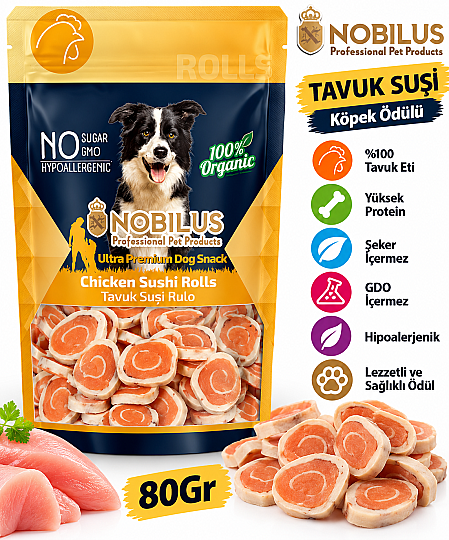 Tavuklu Suşi Köpek Ödül Maması 80 GR