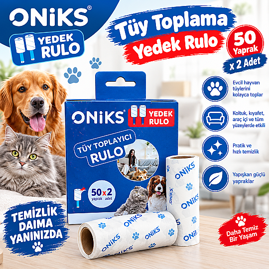 Tüy Toplama Yedek Rulo 50 Yaprak x 2 Adet