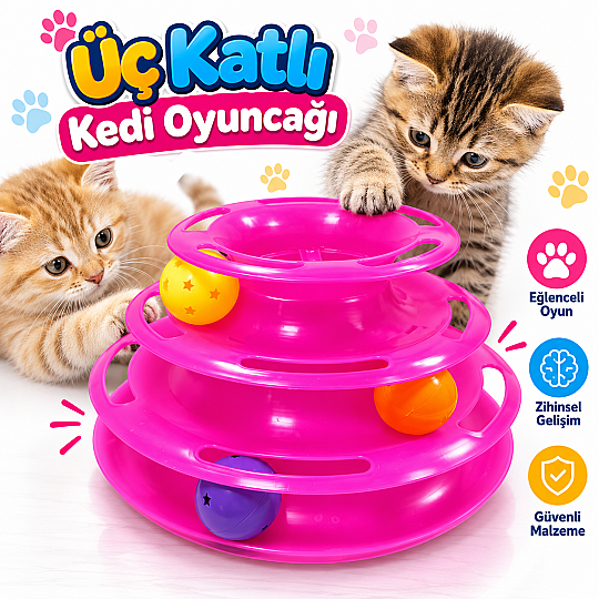 Üç Katlı Kedi Oyuncağı