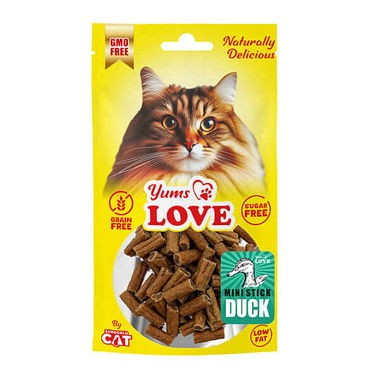 Yumuşak Kedi Ödülü Mini Çubuk Ördekli 2 CM 50 GR