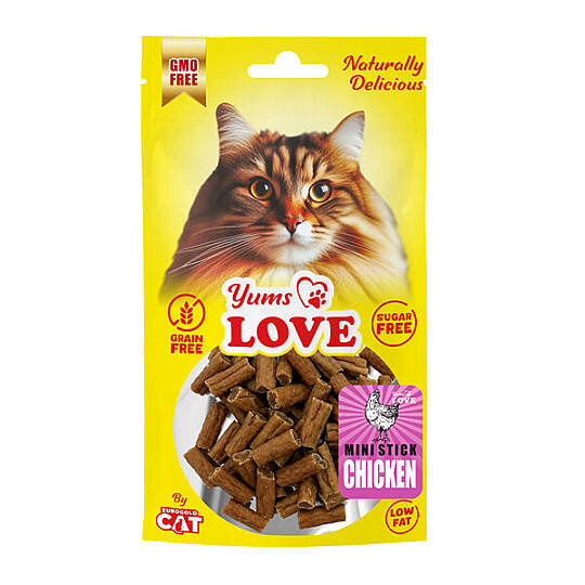 Yumuşak Kedi Ödülü Mini Çubuk Tavuklu 2 CM 50 GR