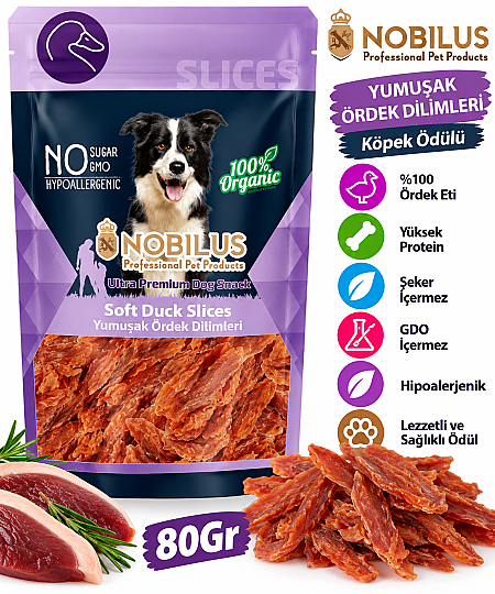 Yumuşak Ördek Etli Dilimli Köpek Ödül Maması 80 GR