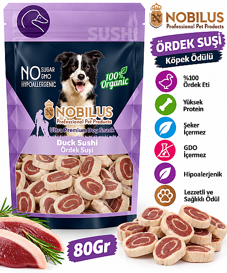 Yumuşak Ördek Etli Suşi Köpek Ödül Maması 80 GR